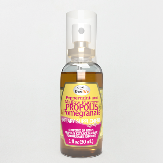 Beelife Propolis Throat Spray Honey, Mint & Pomegranate 1.01fl.oz/30ml